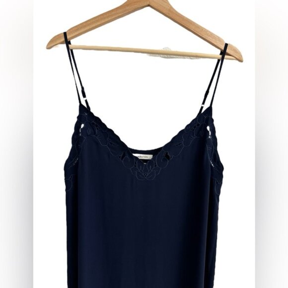 Babaton Blue Floral Embroidered Elegant Slip Dress - Picture 4 of 6